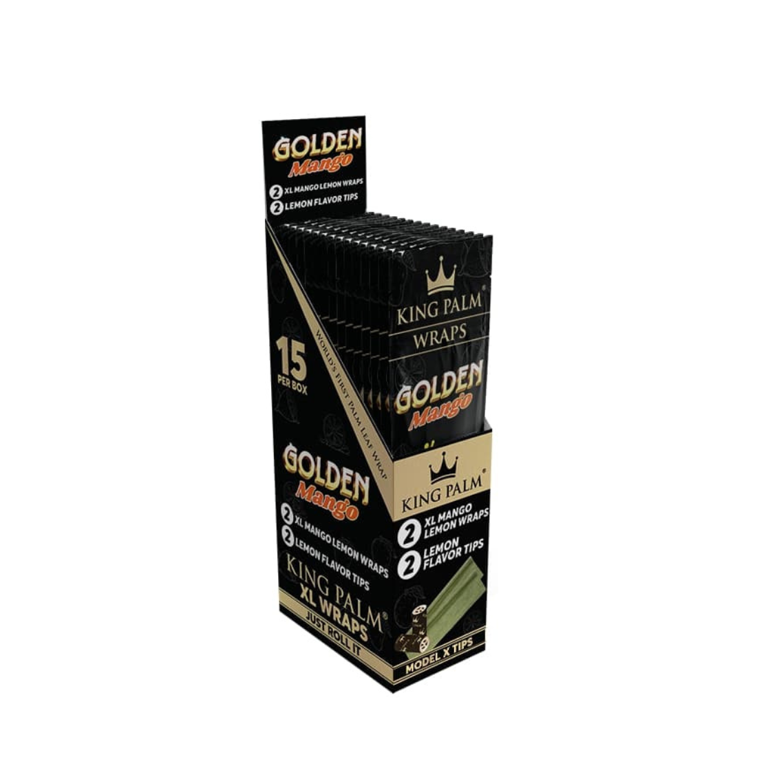 King Palm 2 Palm Wraps  Golden Mango  Display  15 Units Per Display